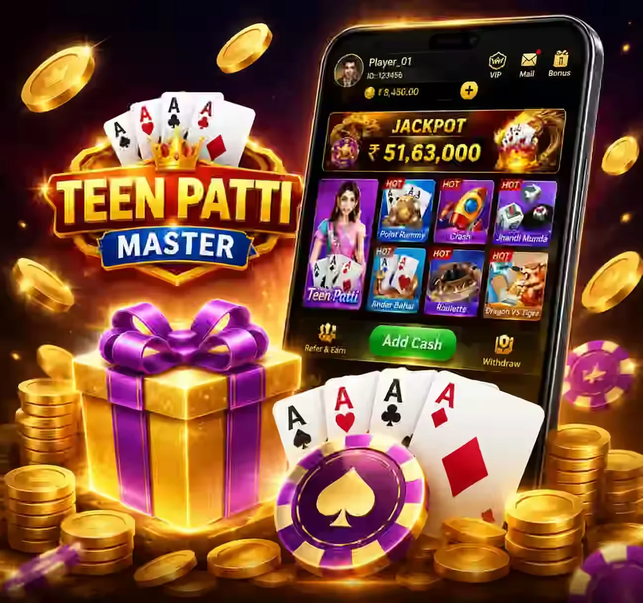 Teen Patti Master Android app interface preview